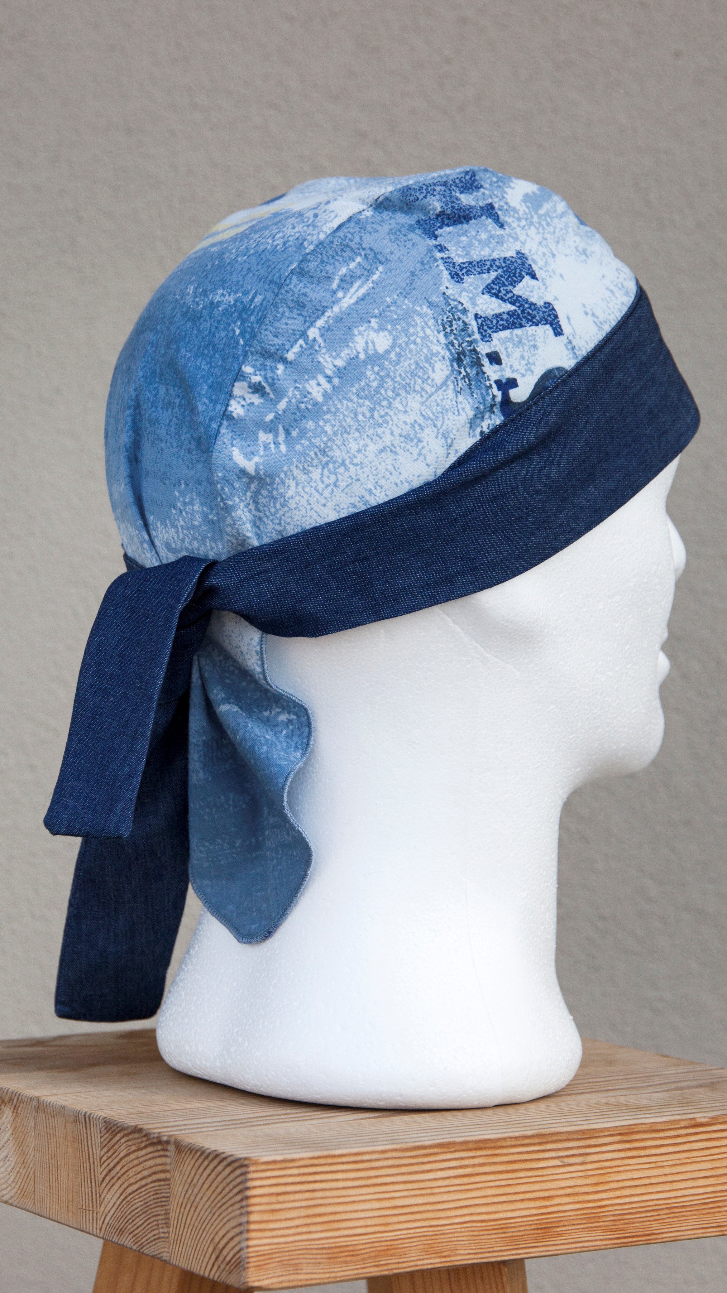 Cuffia/Bandana regolabile 100% cotone in varie fantasie