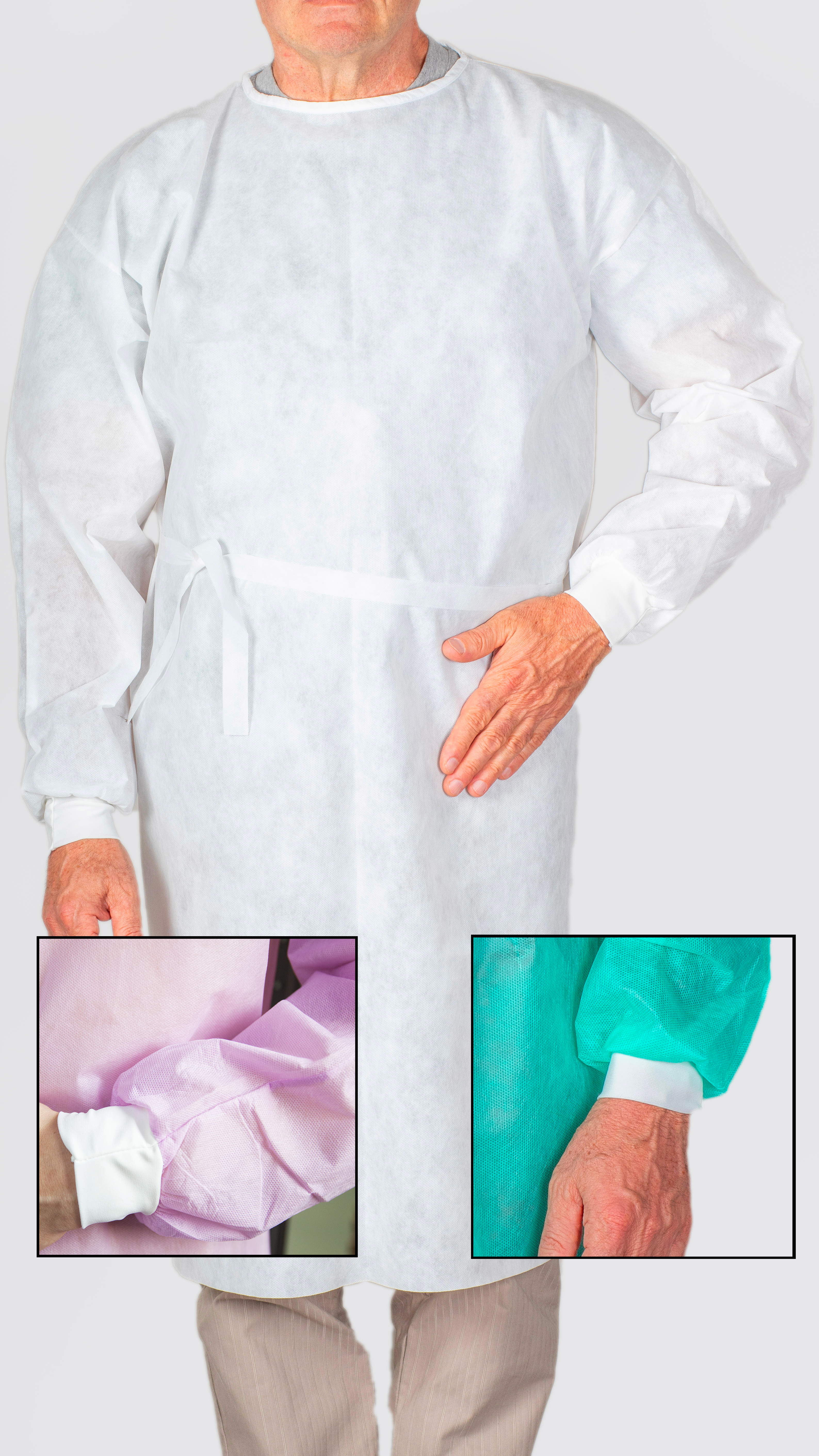 Camice riutilizzabile TNT 50 grammi con polso - 2.85 € cad.