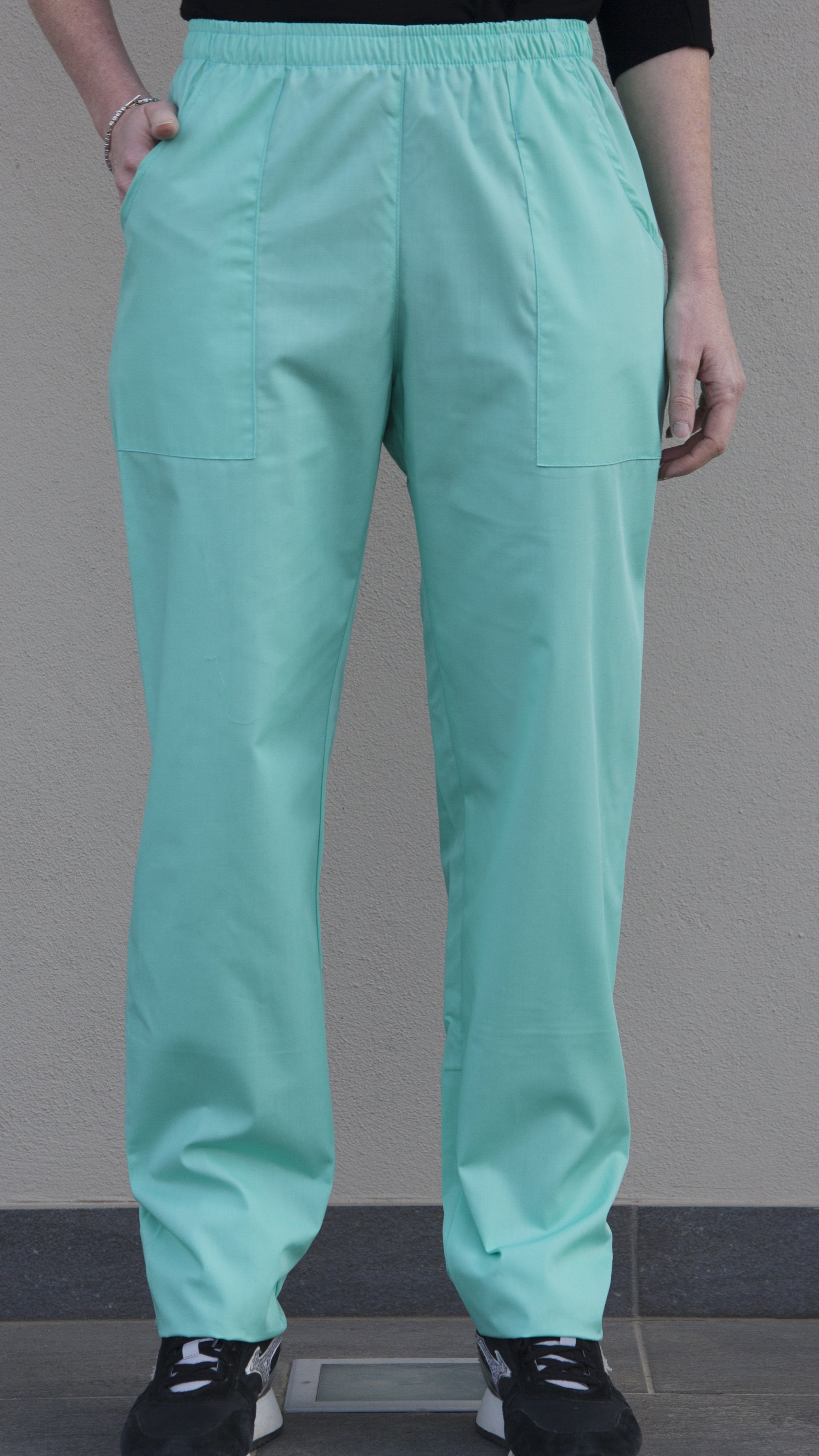 Pantaloni sanitari unisex in tessuto leggero (colori Bianco, Verde Acqua e Blu Lavanda)